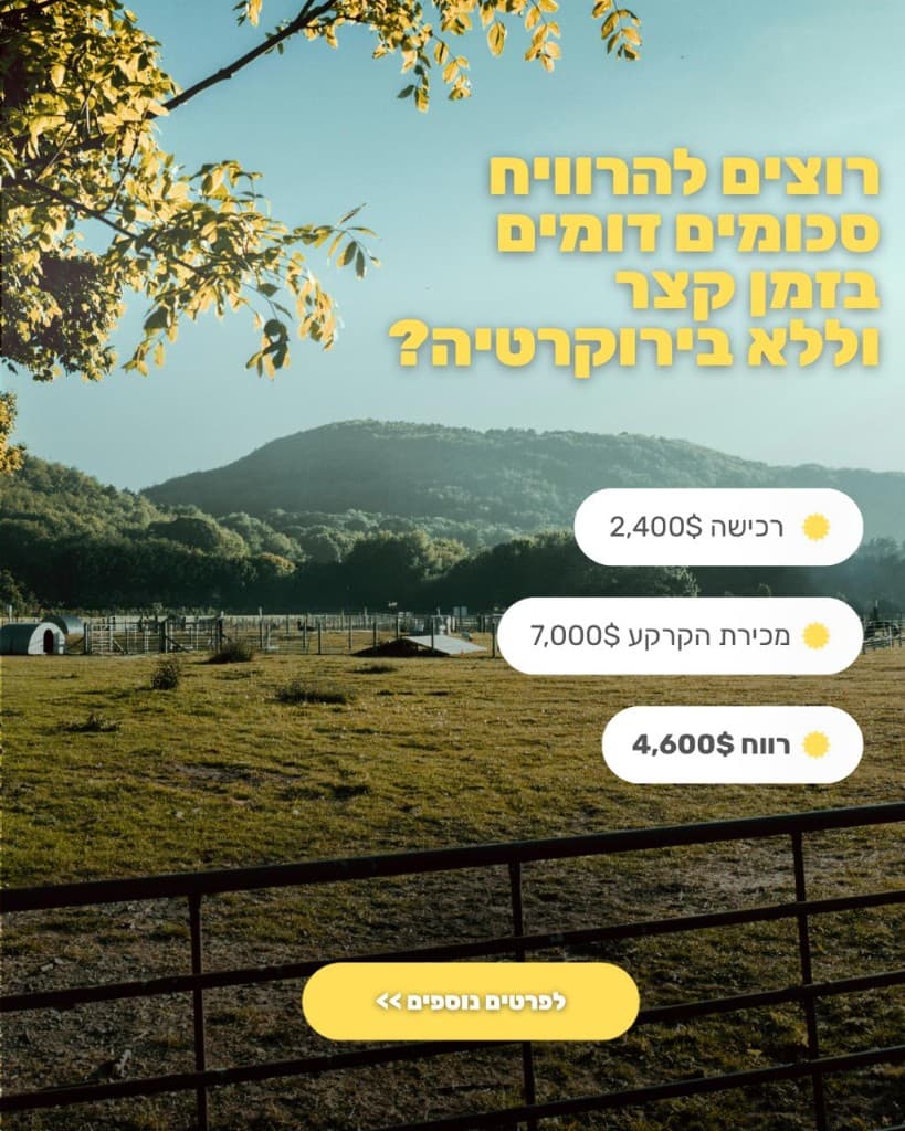 קריאטיב פרסומי נוסף ל-LandUp Partners: דגש על רווח לדוגמה וללא בירוקרטיה